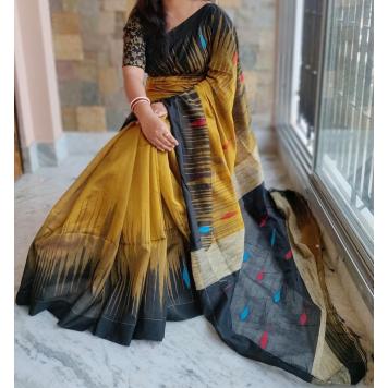 SVB Saree Yellow Myswore Silk Kalamkari Saree