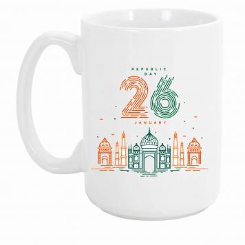 Mekanshi Premium Happy Republic Day Printed Gift Mug fo...