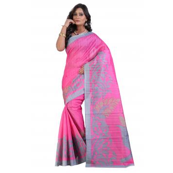 SVB Saree Pink Bhagalpuri Silk Saree With Blouse Piece