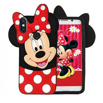 Oppo F9 Pro Minnie Mouse Soft Silicone Rubberized 3D Ca...