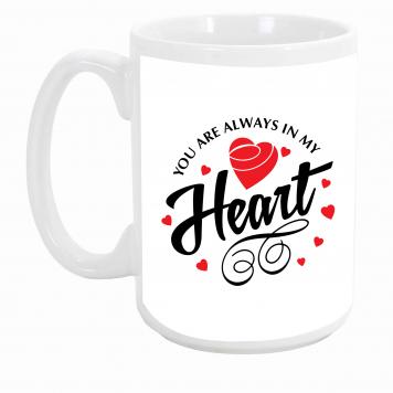 Mekanshi Premium love heart Printed Gift Mug for Your L...