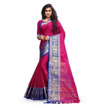 SVB Saree Embellished Art Silk Saree With Blouse And Jh...