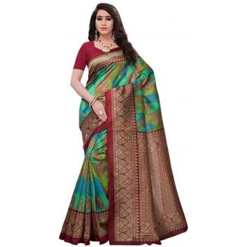 SVB Saree Mysore Silk Kalamkari Printed Saree