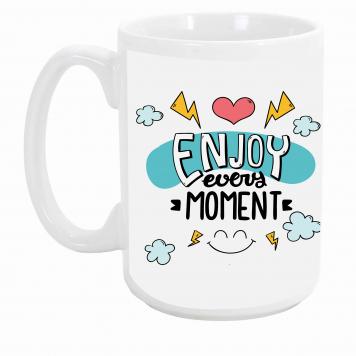 Mekanshi Premium Injoy every moment Printed Gift Mug fo...