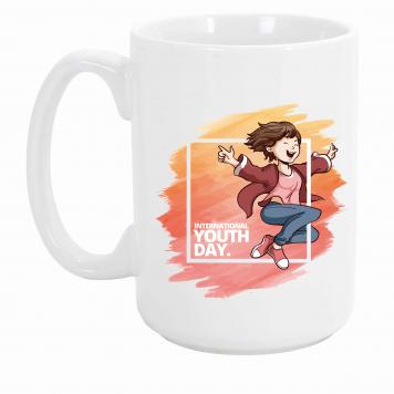 Mekanshi Premium Internation youth Day Printed Gift Mug...