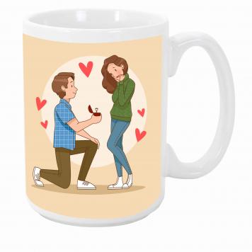 Mekanshi Premium will you merry me Printed Gift Mug for...