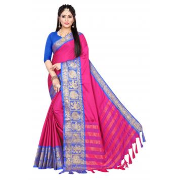 SVB Saree Embellished Art Silk Saree With Blouse And Jh...