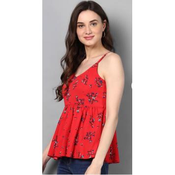 DNM Fashions Beautiful Crepe Red Women Casual Dress