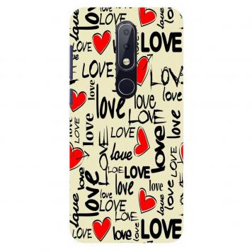 NDCOM Love Printed Hard Mobile Back Cover Case For Noki...