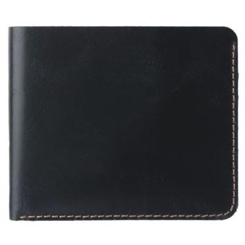 Men Black Pure Leather RFID Wallet 6 Card Slot 1 Note C...