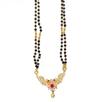 Fairy Tanmaniyas Black Beeds with SemiPrecious Necklace...