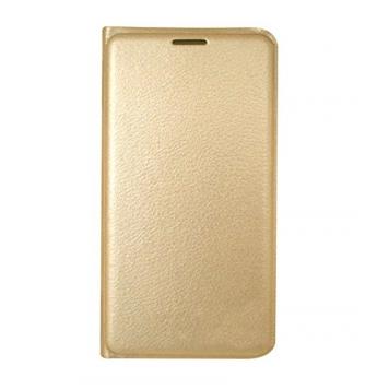 Vivo V5 Premium Quality Synthetic PU Golden Flip Case C...