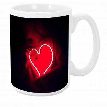 Mekanshi Premium love heart Printed Gift Mug for Your L...