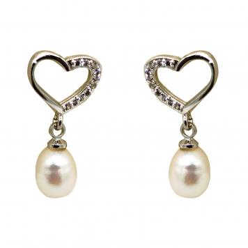 Rocking Heart SemiPrecious Stone Freshwater Pearl Tops ...