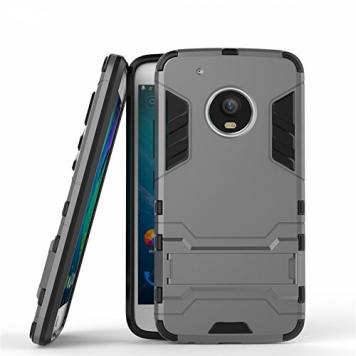 Moto C Plus Robot Kickstand Cover Shockproof Military G...