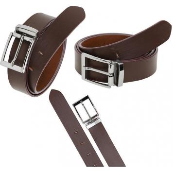 Cross Liner Brown Textured Genuine Leather Belt by GetS...