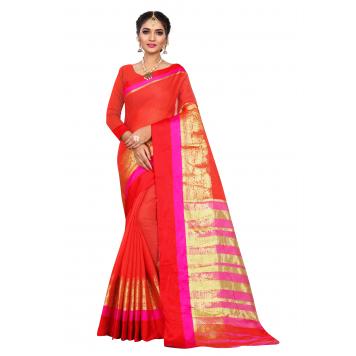 SVB Saree Embellished Art Silk Saree With Blouse Piece