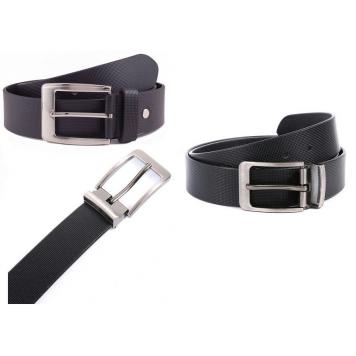 VB Small Black Texutred Genuine Leather Belt by GetSetS...