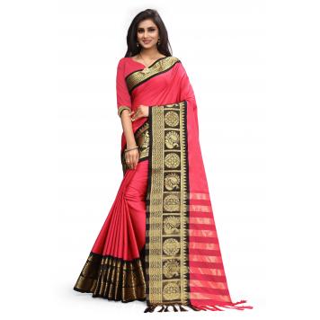 SVB Saree Embellished Art Silk Saree With Blouse And Jh...