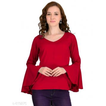 Stylish Rayon Tops for Girls / Women (Maroon) by Asli F...