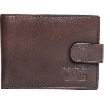 Slim Button Napa Wallet Brown