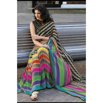 SVB Saree Multicolour Mysore Silk Saree For Women