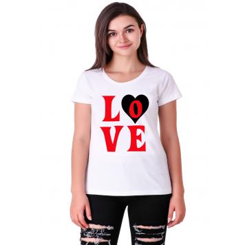 Mekanshi LOVE casual printed t-shirt (Women) by Misty T...