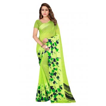 SVB Saree Green Satin Saree