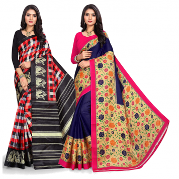 SVB Saree Multicolour Silk Saree Combo of 2 Saree