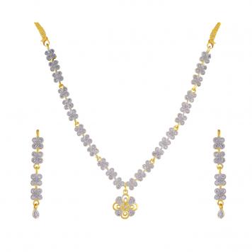 Most Special American Diamond Gold Plated Necklace Set ...