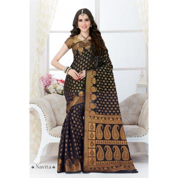 Elegant Look High Quality Bangalore Silk Sarees (Dark G...