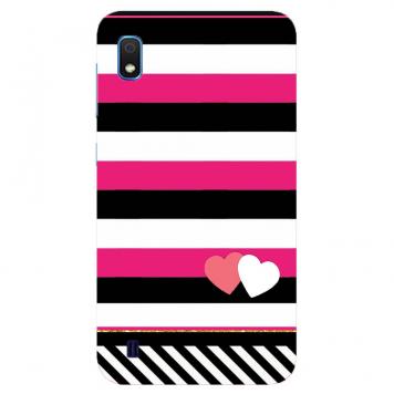 NDCOM Stripes And Heart Printed Hard Mobile Back Cover ...