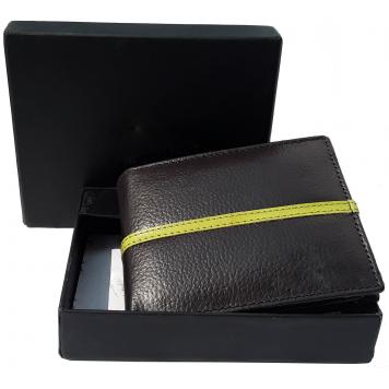 Men Black Original Leather RFID Wallet 7 Card Slot 2 No...