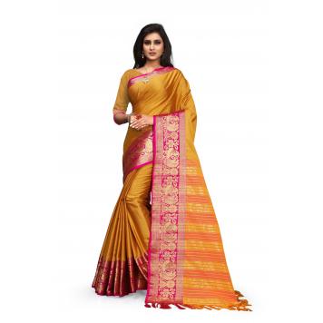 SVB Saree Embellished Art Silk Saree With Blouse And Jh...