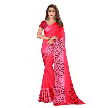 SVB Saree Pink Satin Saree