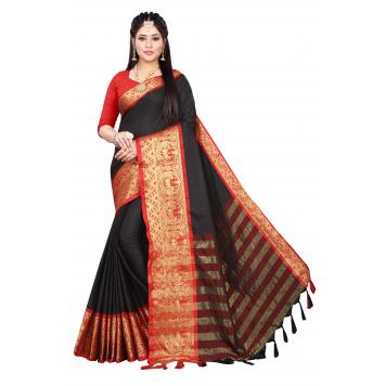 SVB Saree Embellished Art Silk Saree With Blouse And Jh...