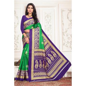 SVB Saree Multicolour Mysore Silk Saree For Women