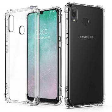 Samsung Galaxy A30 Anti Shock Proof Soft Transparent Si...