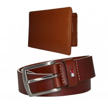 Premium Men's Genuine Leather Belt & Wallet Combo B...