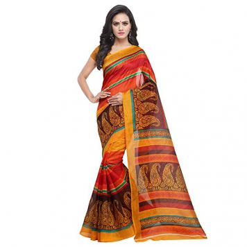 SVB Saree Multicolour Mysore Silk Saree For Women