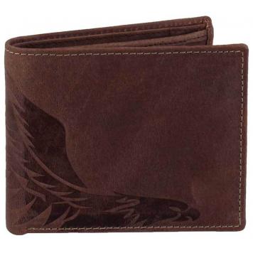 Men Brown Pure Leather RFID Wallet 6 Card Slot 2 Note C...