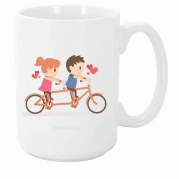 Mekanshi Premium Love Ride Printed Gift Mug for Your Lo...