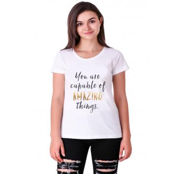 Mekanshi AMAZING THINK casual printed t-shirt (Women) b...