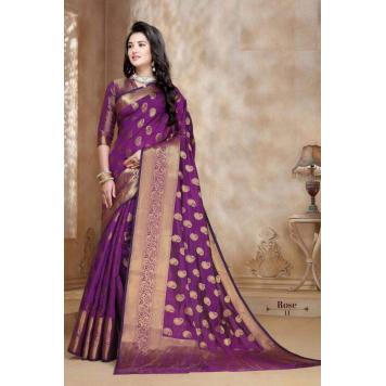 Elegant Look High Quality Bangalore Silk Sarees (Pink) ...