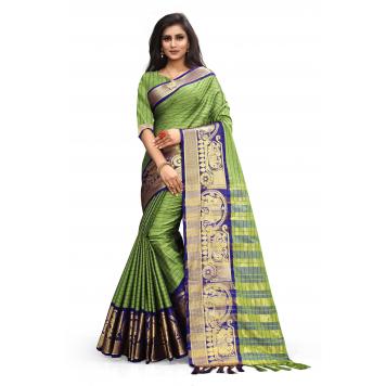 SVB Saree Embellished Art Silk Saree With Blouse And Jh...