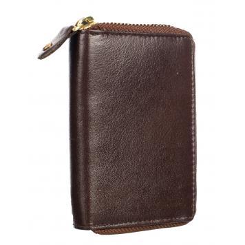 Men Brown Genuine Leather Card Holder - By Maskino Leat...