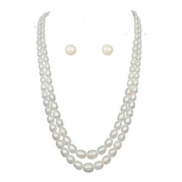 Marvelous Freshwater Graduated Oval Pearl Necklace for ...