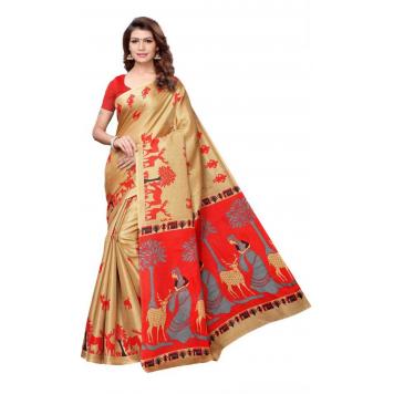 SVB Saree Mysore Silk Kalamkari Saree