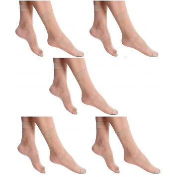 Khakey CottonÂ®Pack of 5 Skin Ultra-Thin Skin Socks f...