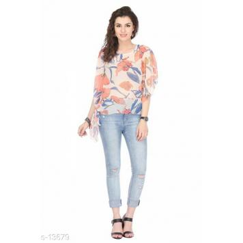 Stylish & Fancy Printed Georgette Tops